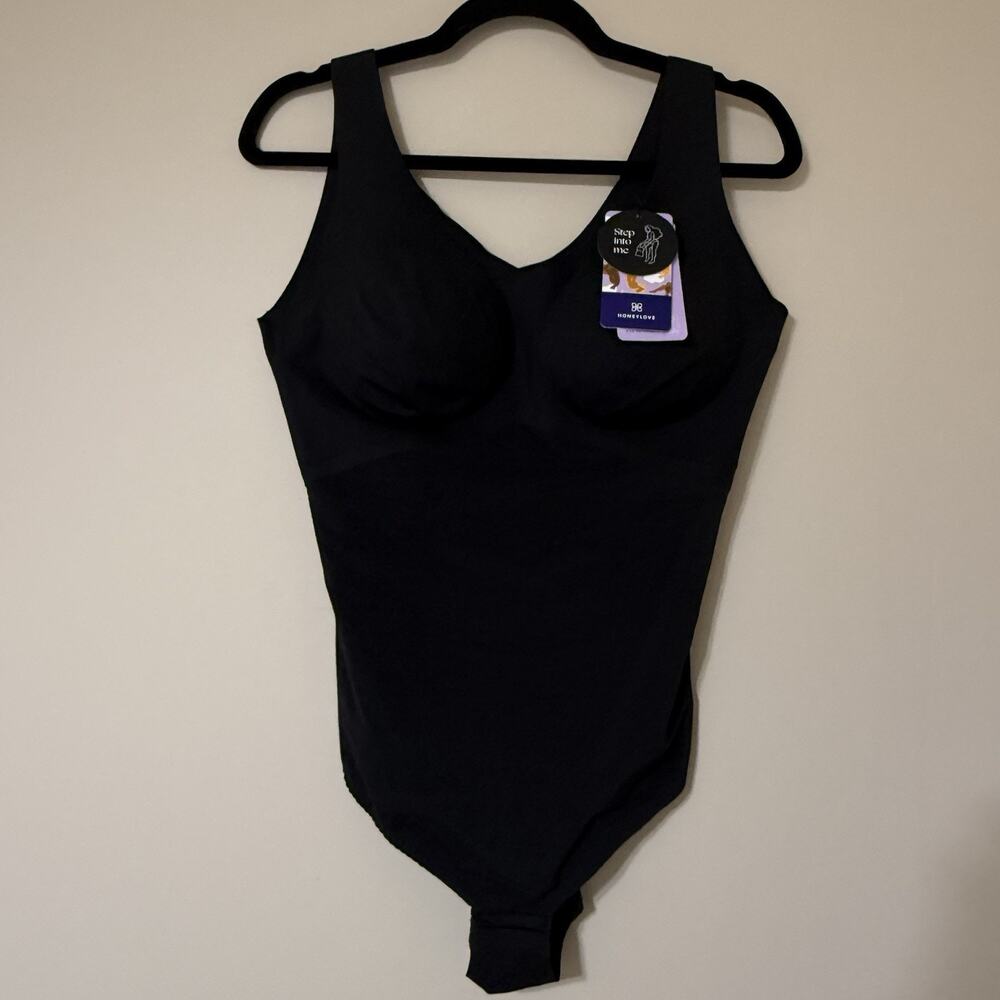NWT Honeylove SIZE 1X Plus Womens Black Sculpting Bodysuit Shapewear Compression